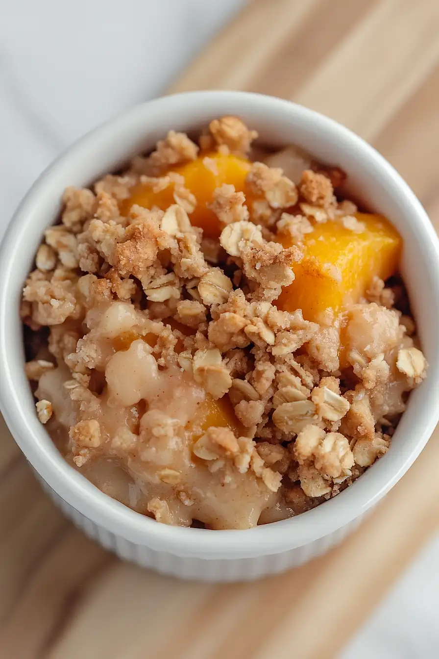 peach crisp for two