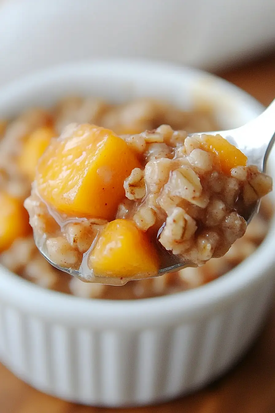 peach crisp for two