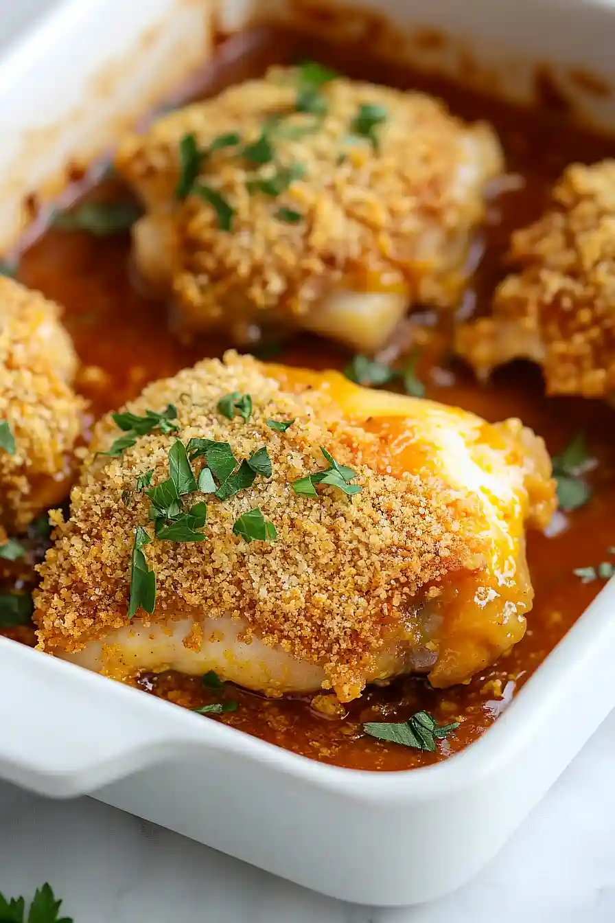 apricot breaded chicken thighs