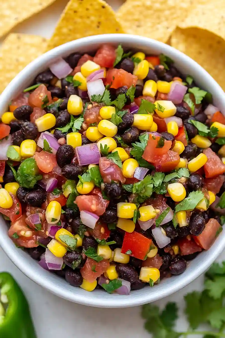 vegan black bean and corn salsa