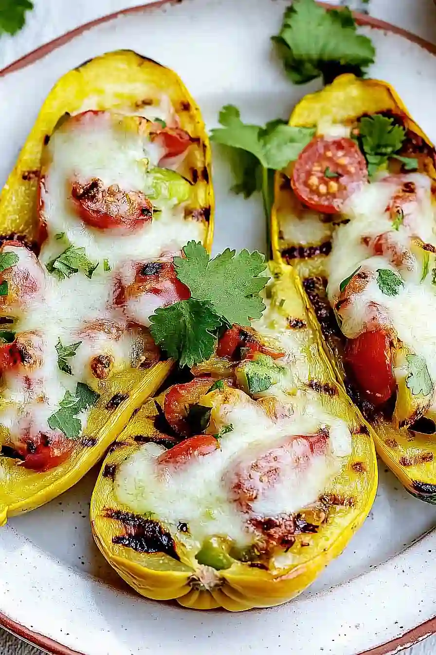 grilled stuffed yellow squash