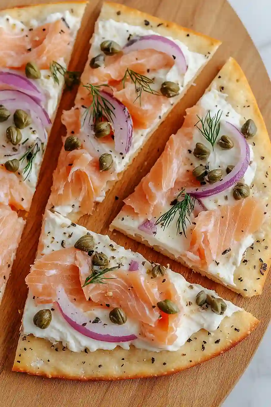salmon flatbread pizza