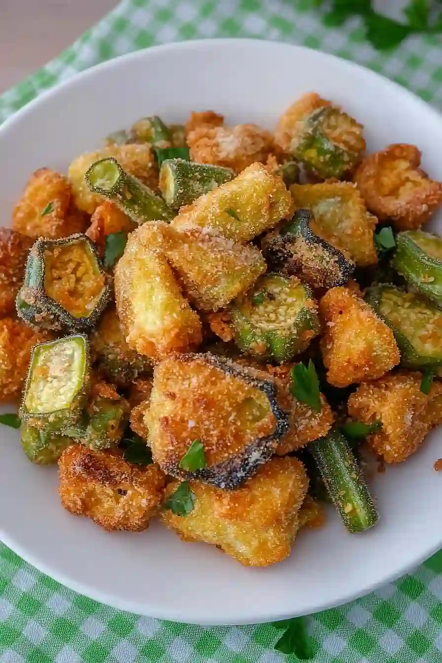 fried okra and green tomatoes