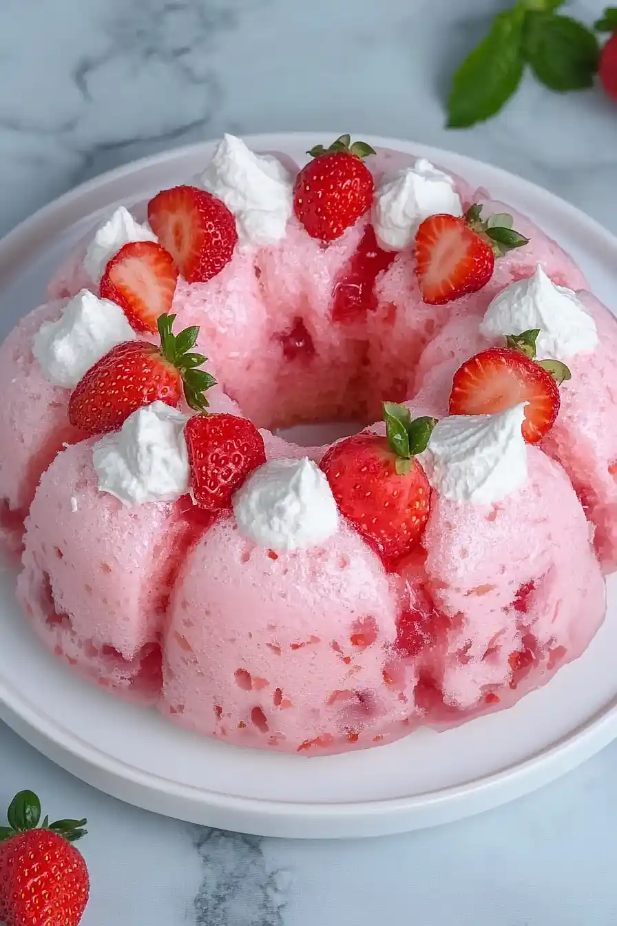 strawberry jello angel food cake