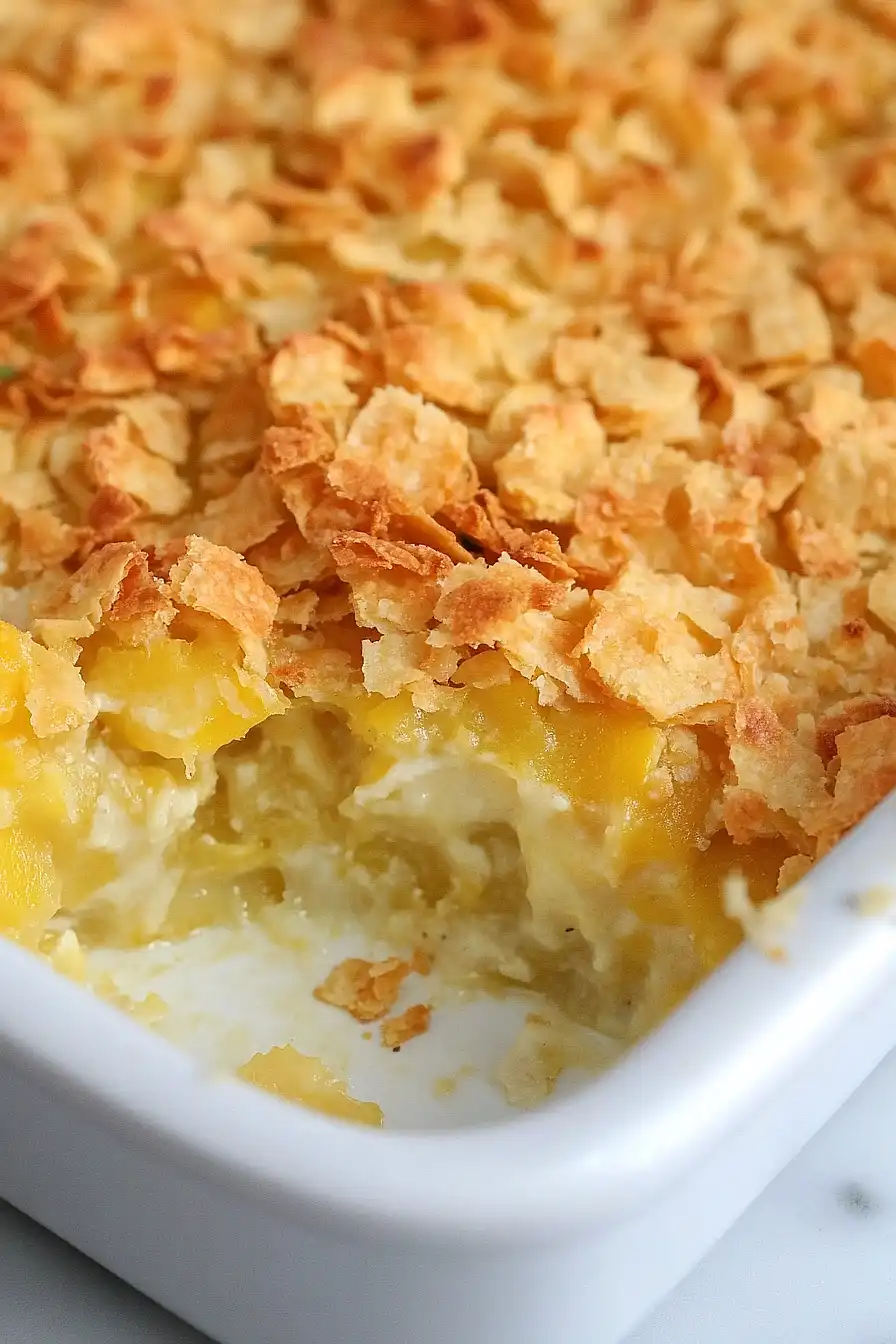 yellow squash casserole with ritz crackers