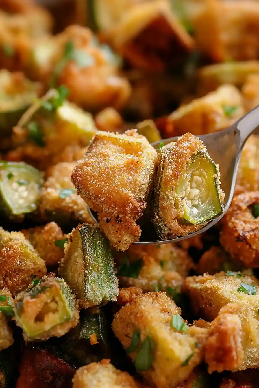 fried okra and green tomatoes