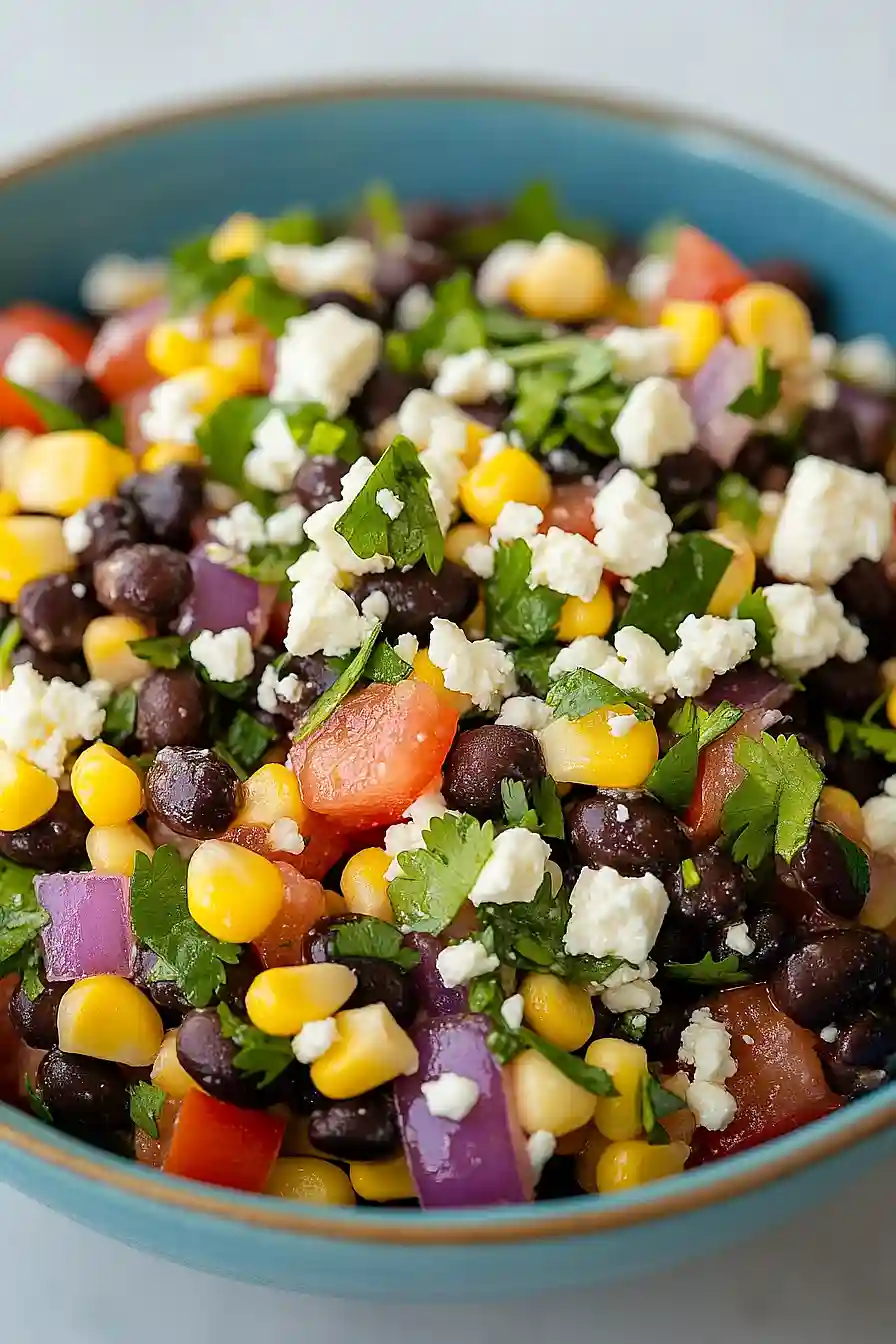 corn and black bean salsa with feta