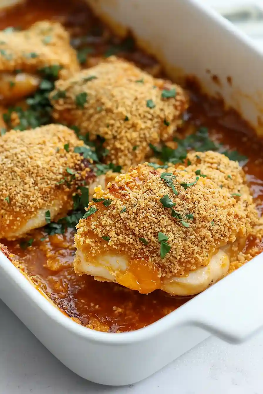 apricot breaded chicken thighs