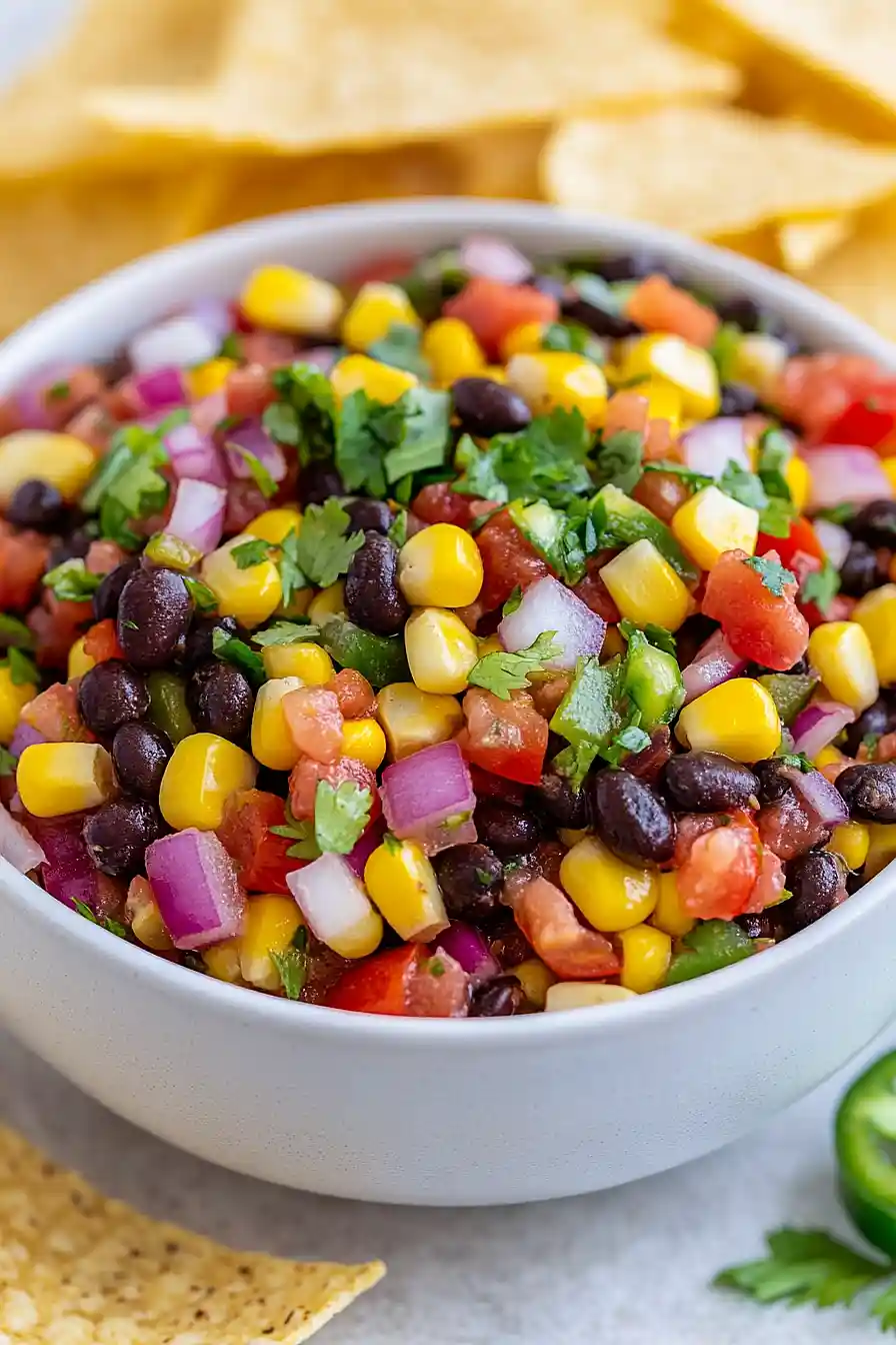 vegan black bean and corn salsa