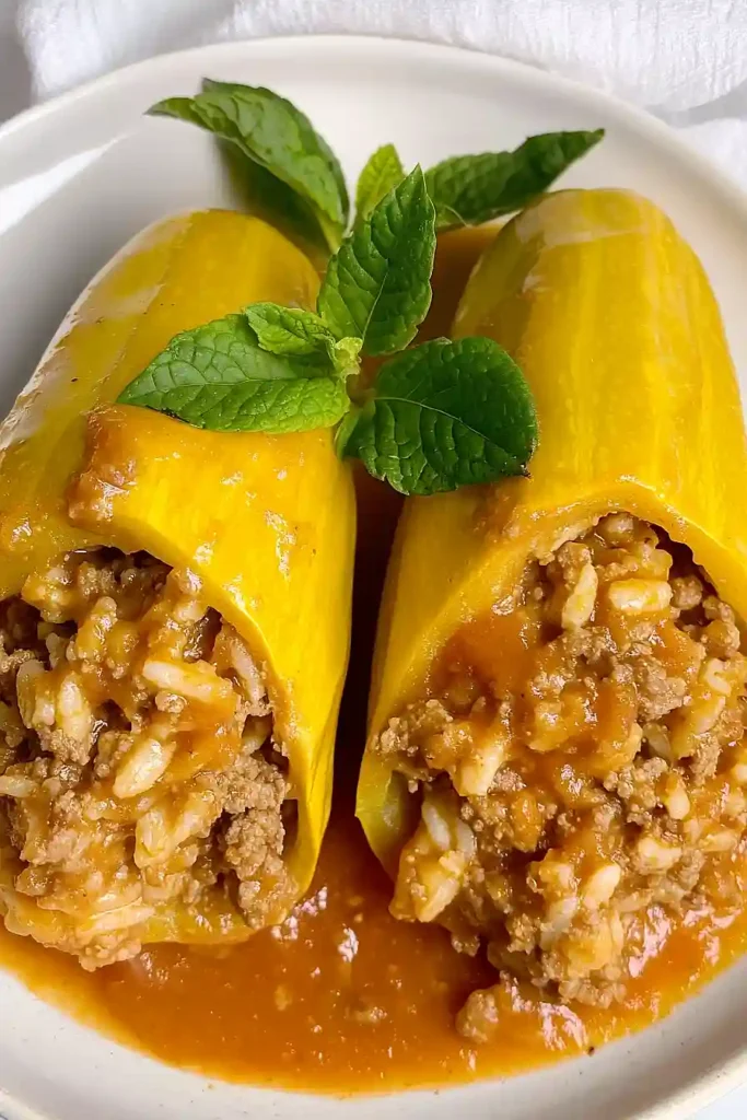 lebanese stuffed yellow squash