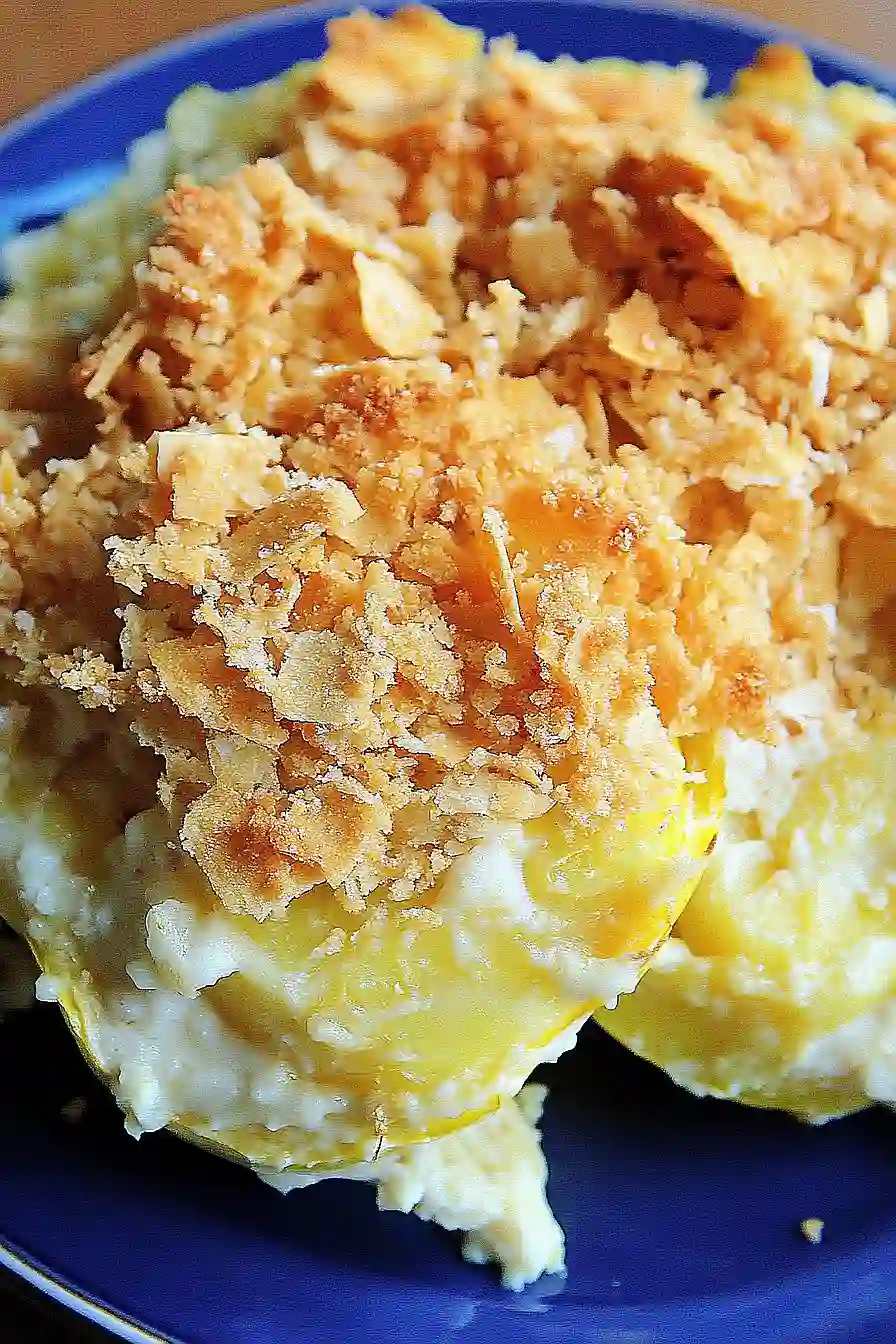 yellow squash casserole with ritz crackers