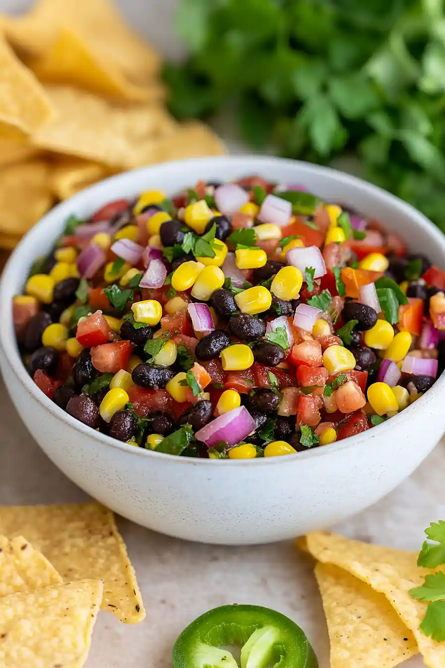 vegan black bean and corn salsa