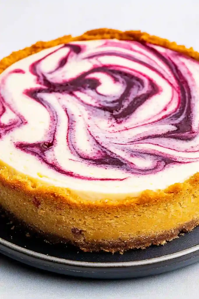 baked lemon raspberry cheesecake