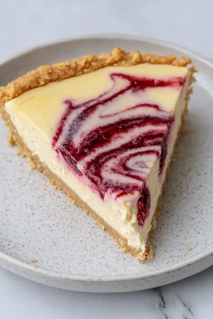 baked  lemon raspberry cheesecake