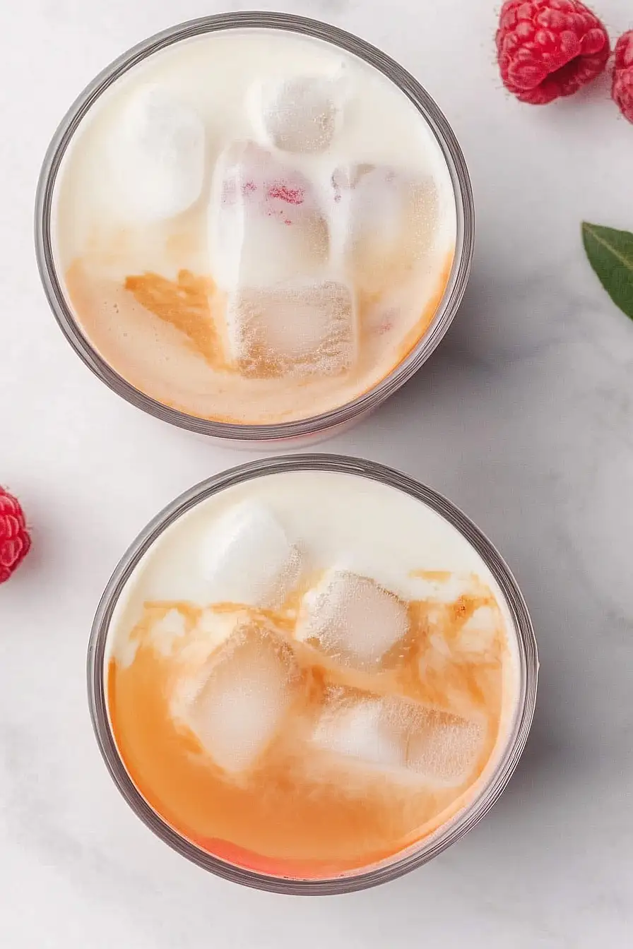 iced raspberry latte