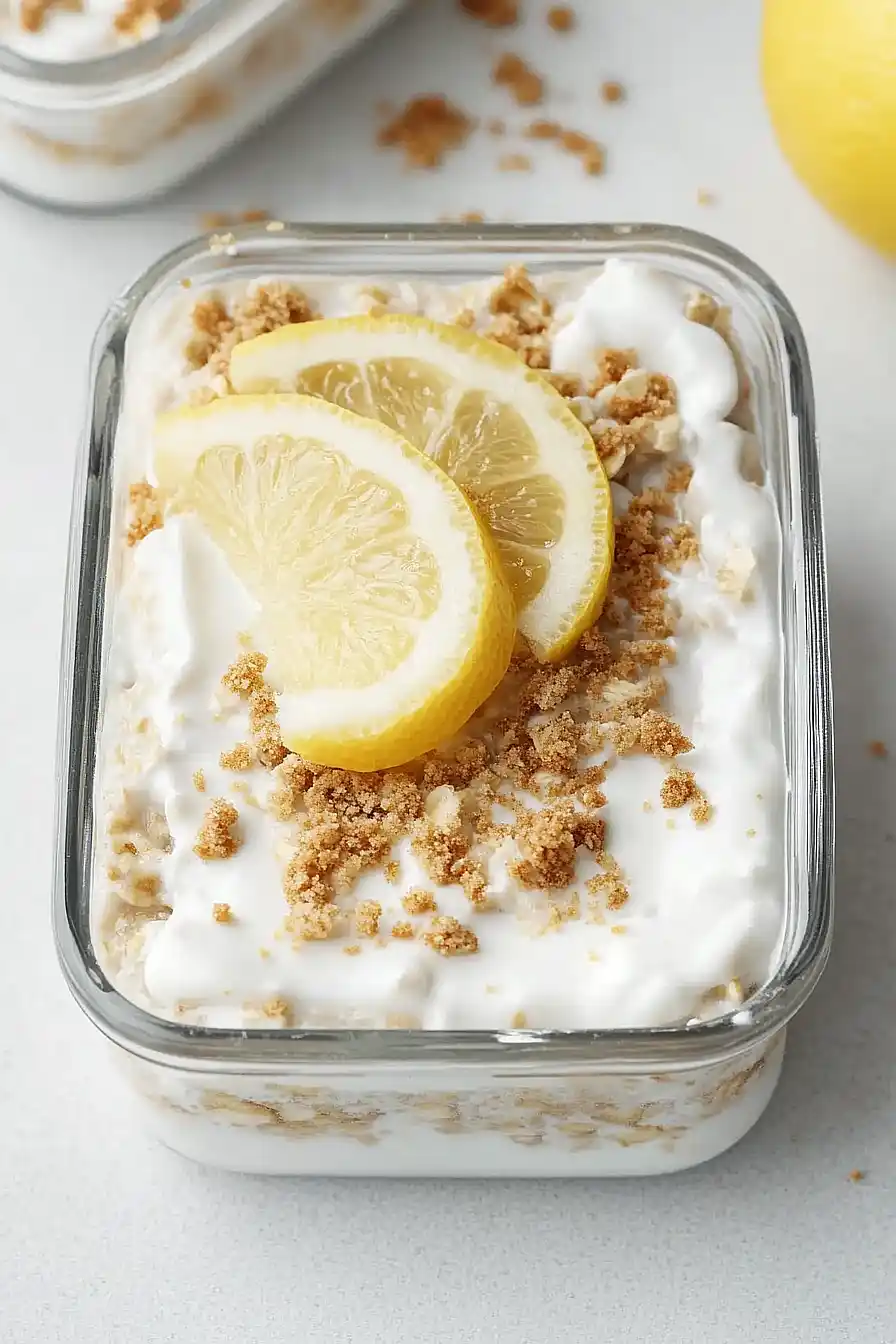 lemon cheesecake overnight oats