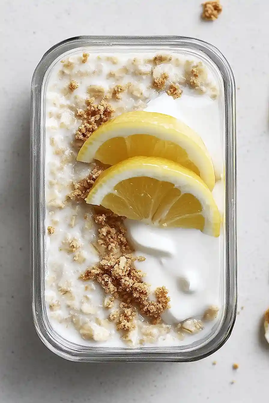 lemon cheesecake overnight oats