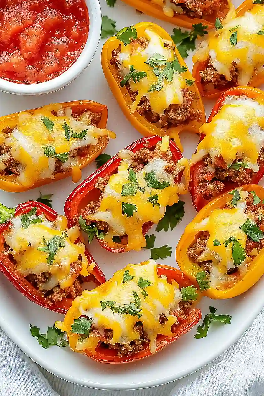 taco stuffed mini peppers