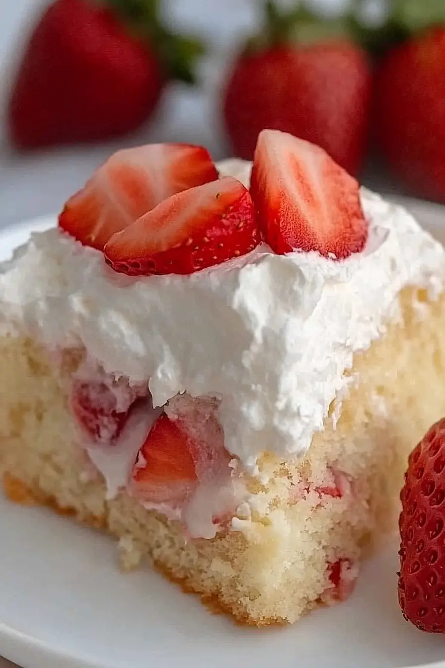 strawberry tres leches cake