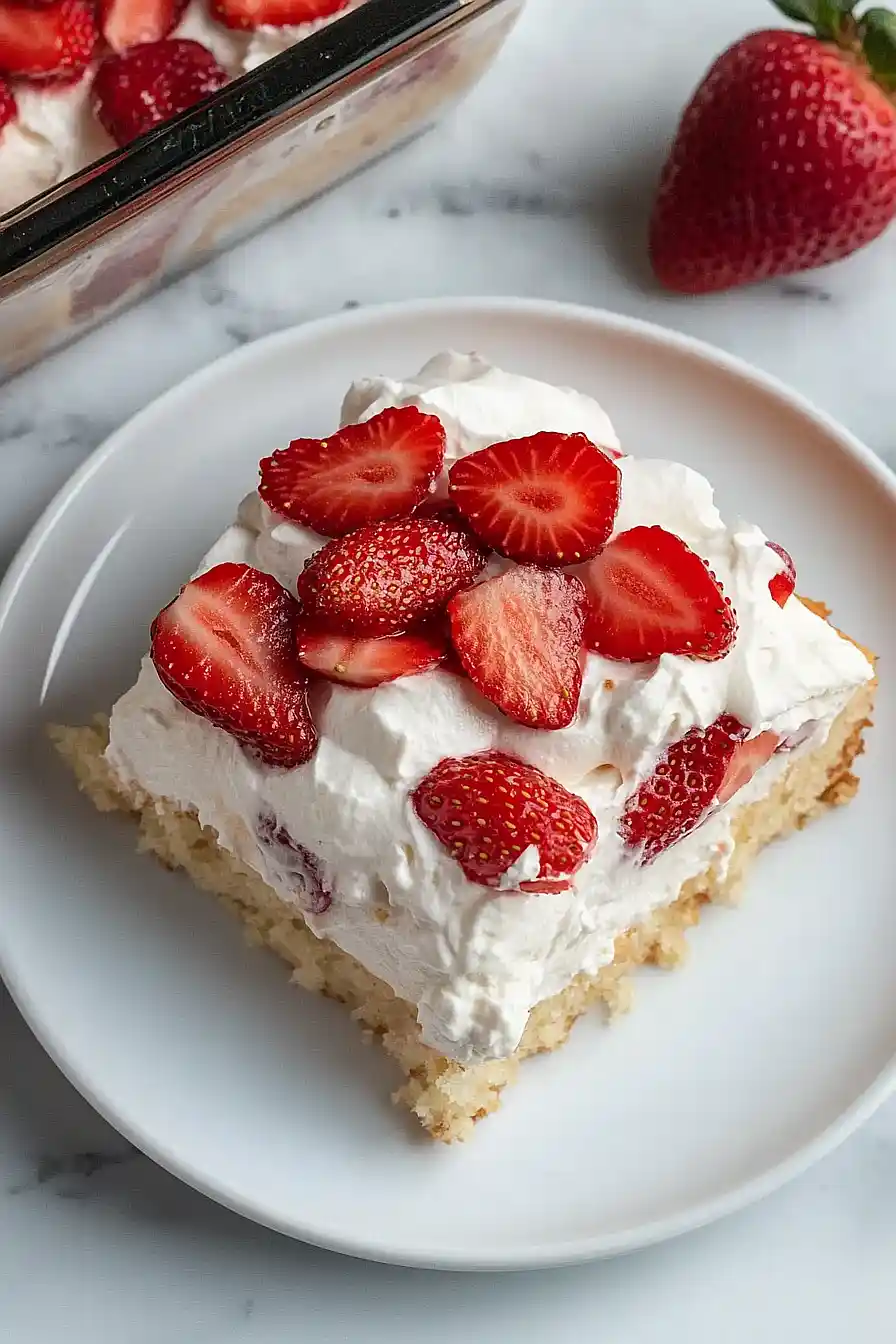 strawberry tres leches cake