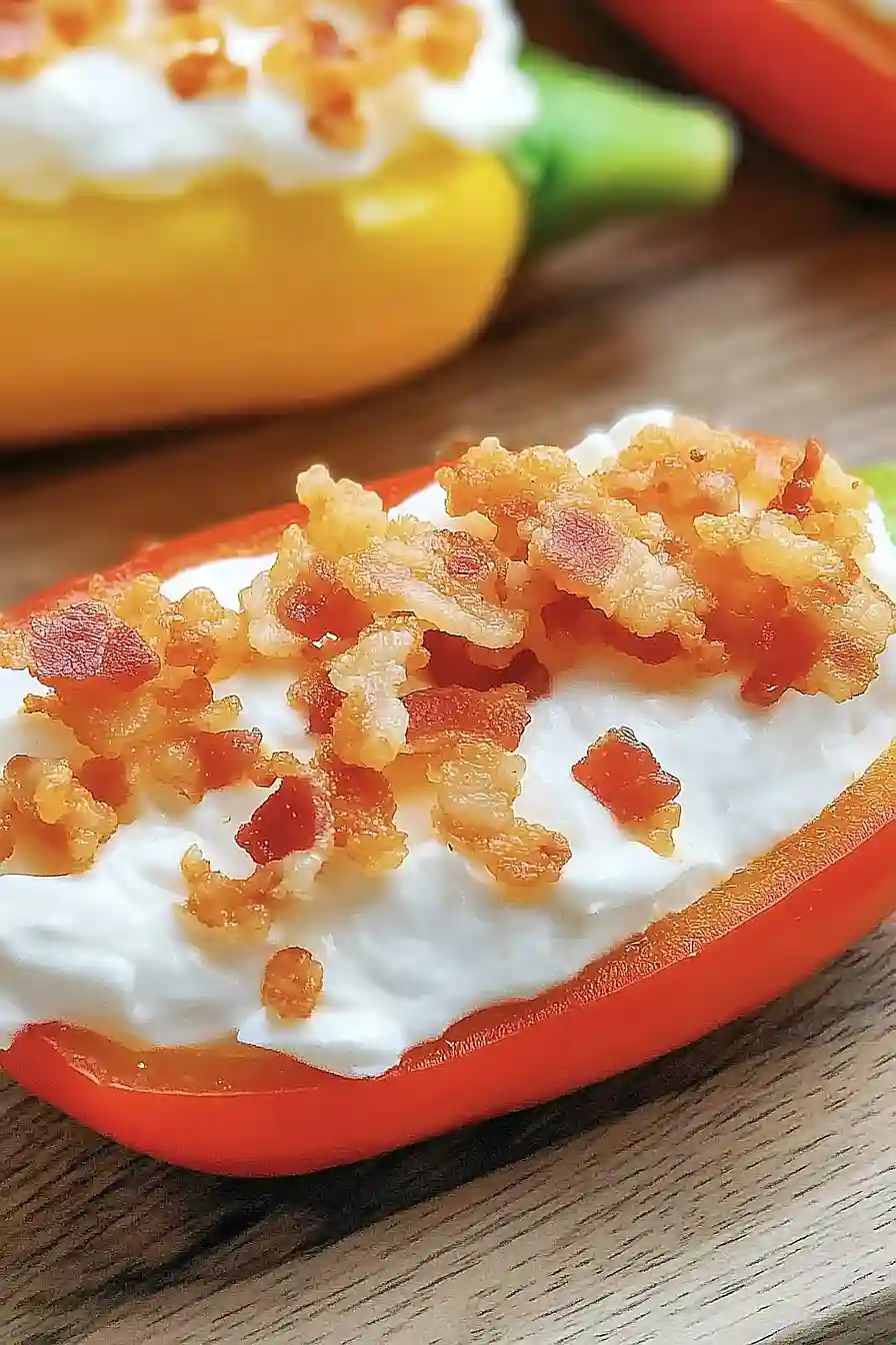 bacon cream cheese stuffed mini peppers