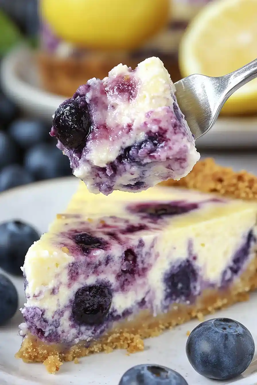 lemon blueberry cheesecake
