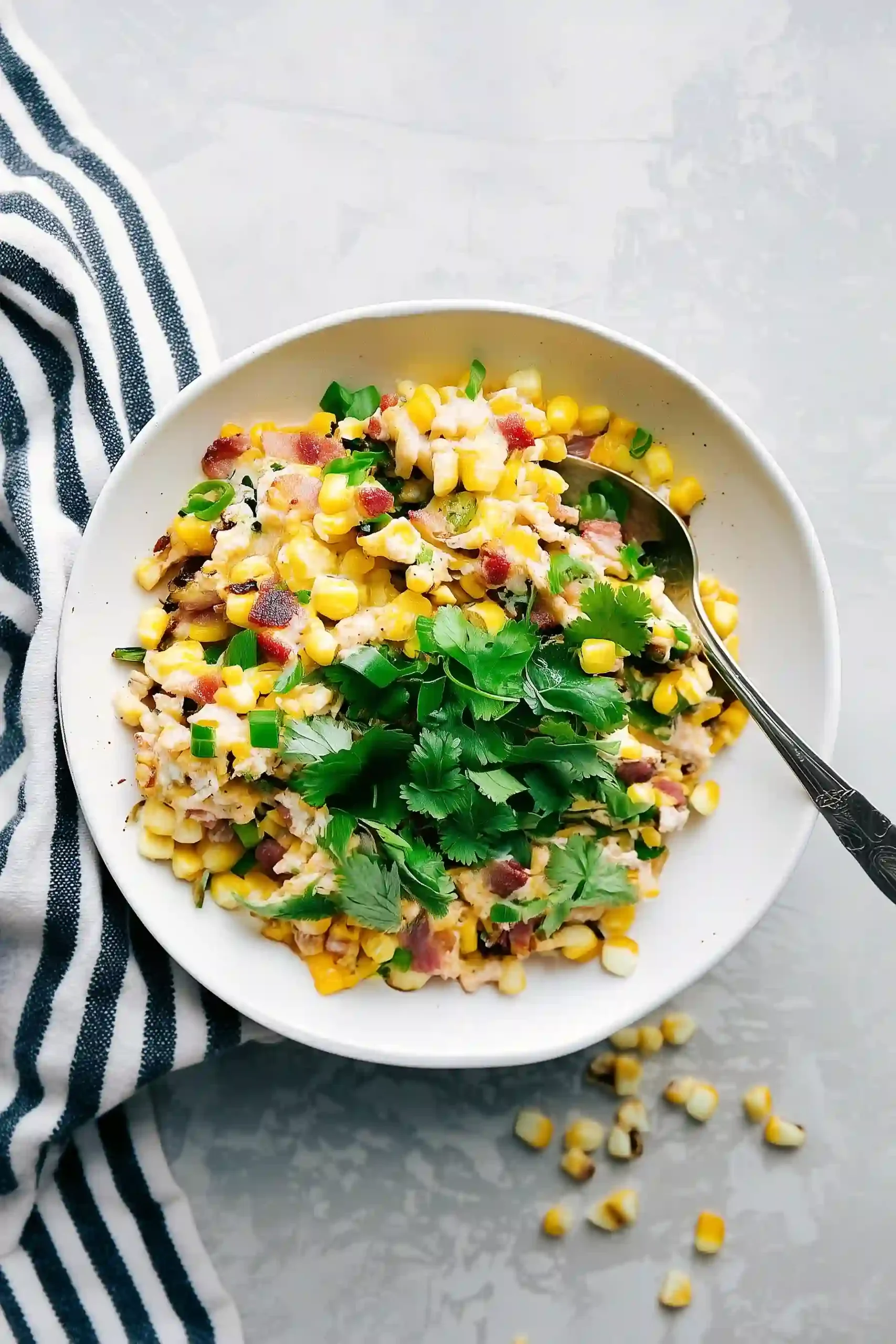cream cheese with corn salad