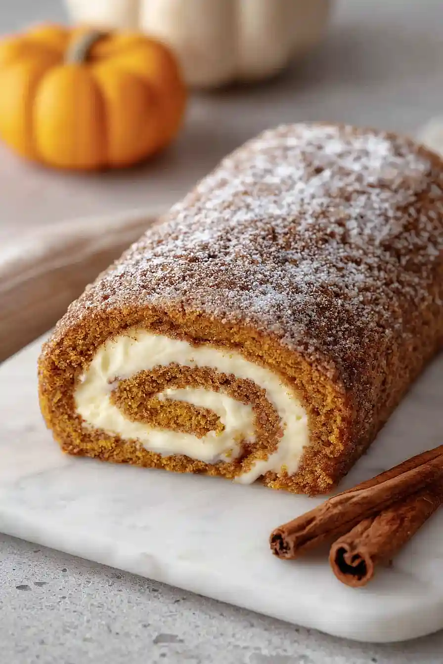 pumpkin spice roll cake
