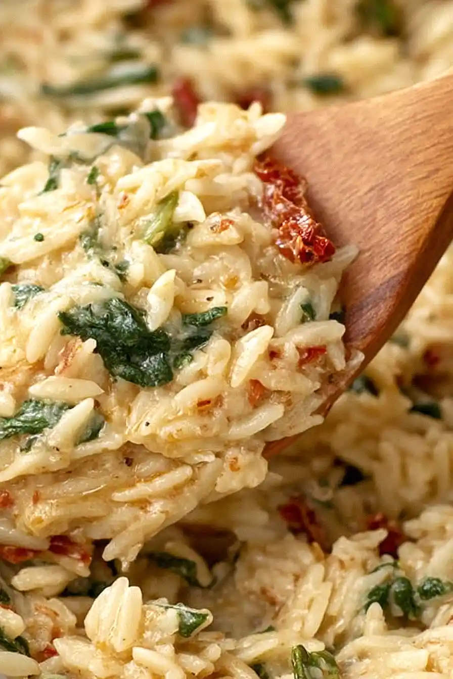 sun dried tomato orzo bake
