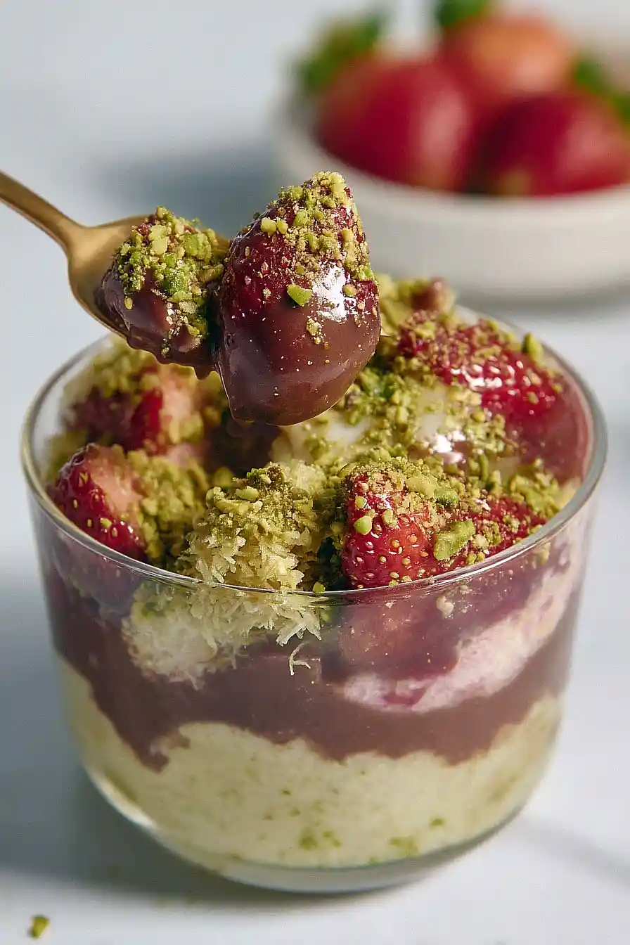 dubai chocolate strawberries