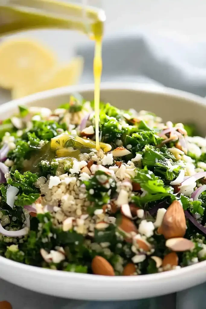 quinoa, kale, and feta salad