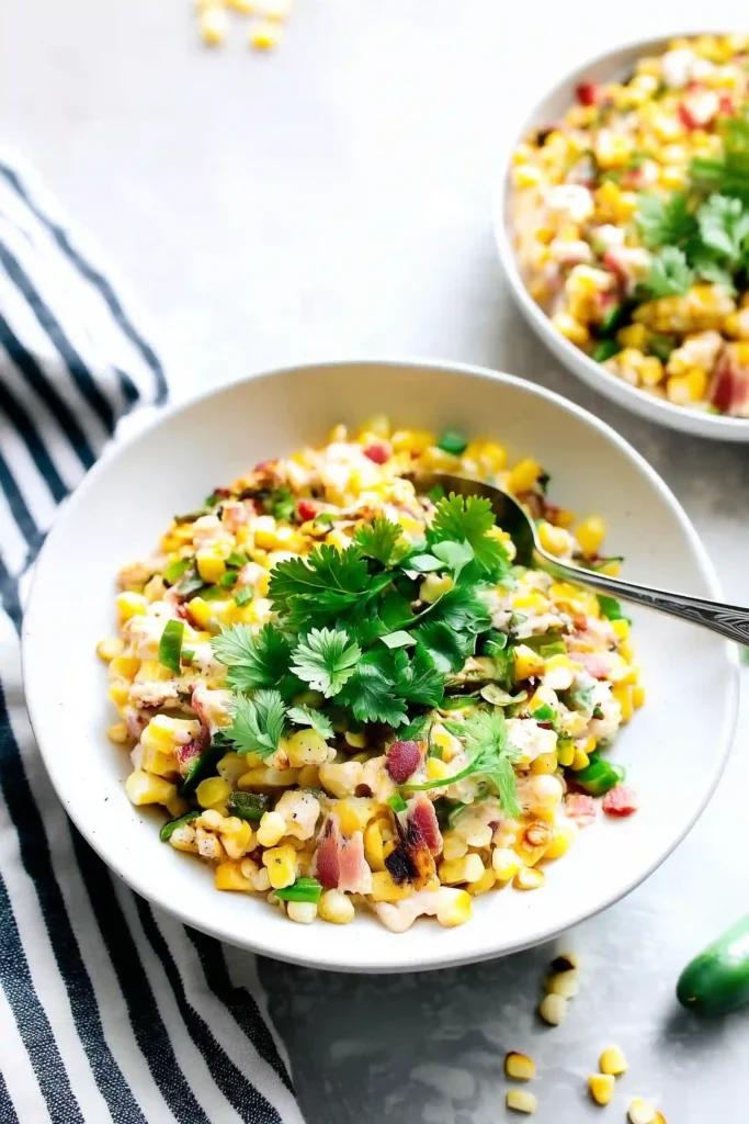 cream cheese with corn salad