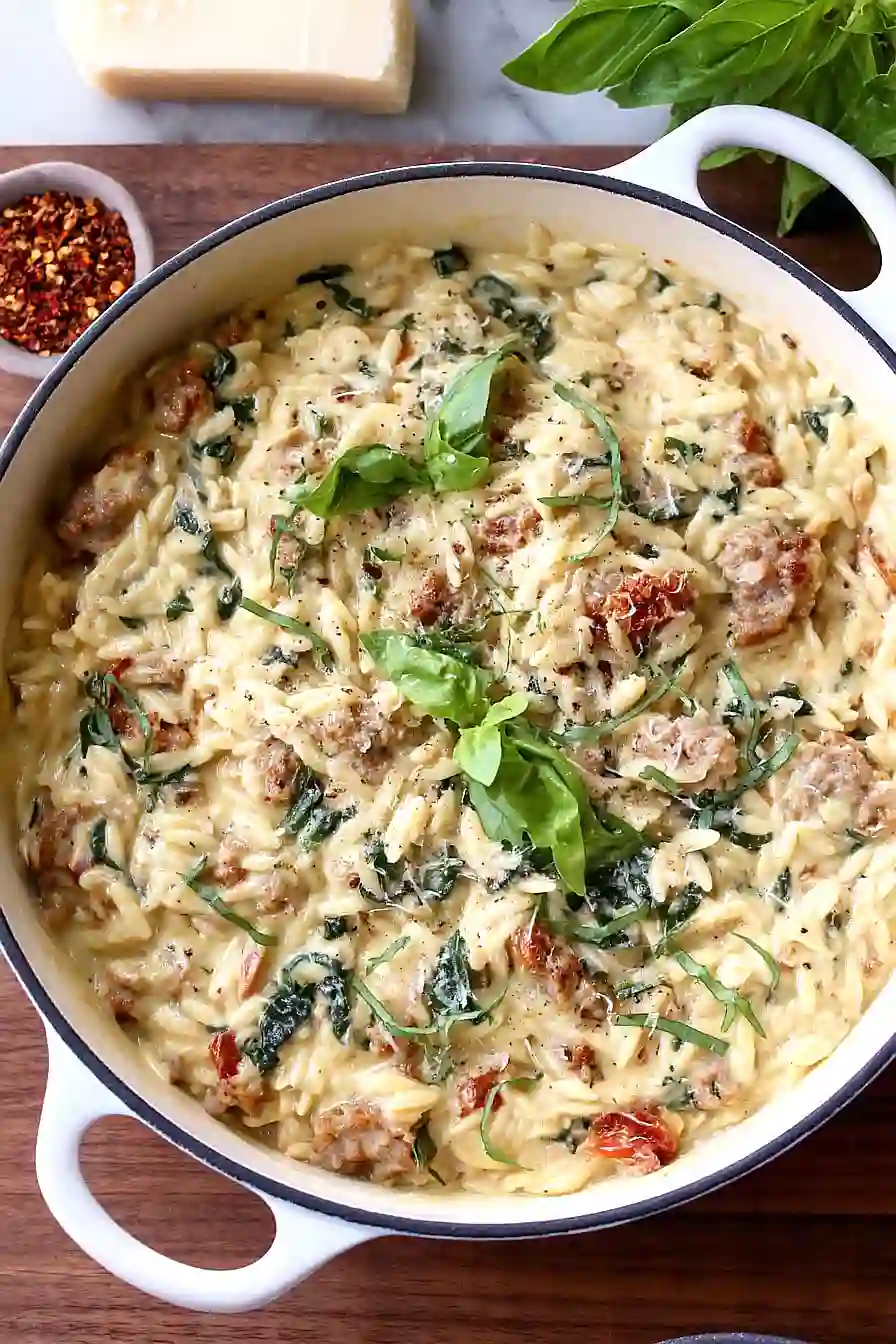 sun dried tomato orzo pasta