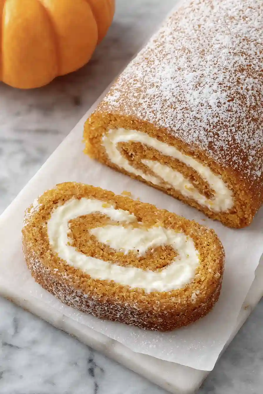 pumpkin spice roll cake