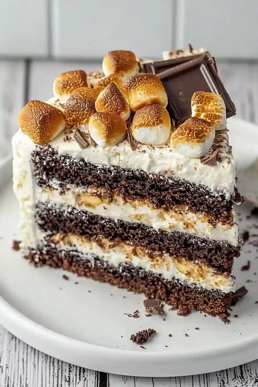 s'mores layer cake