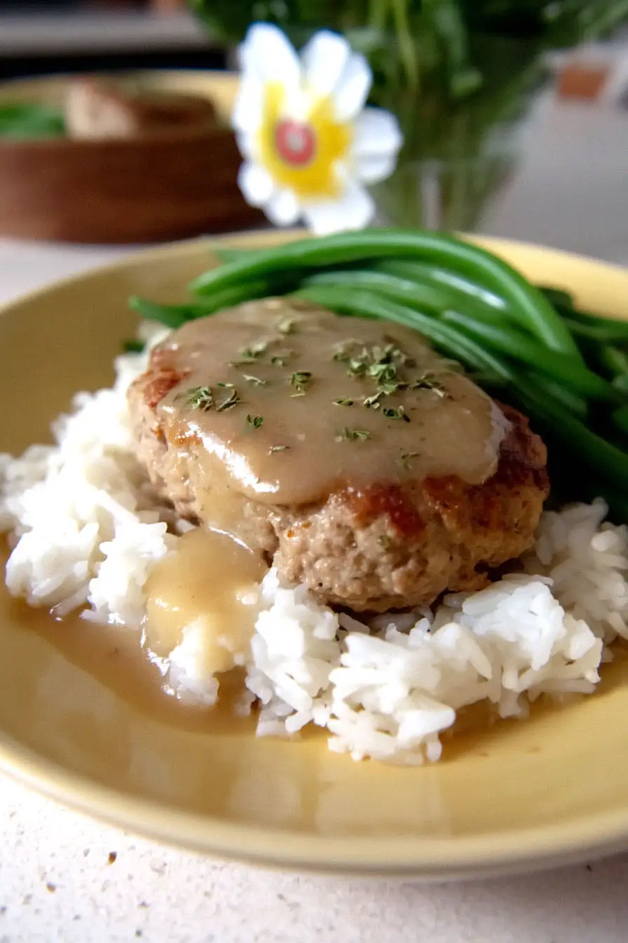 turkey burger with gravy