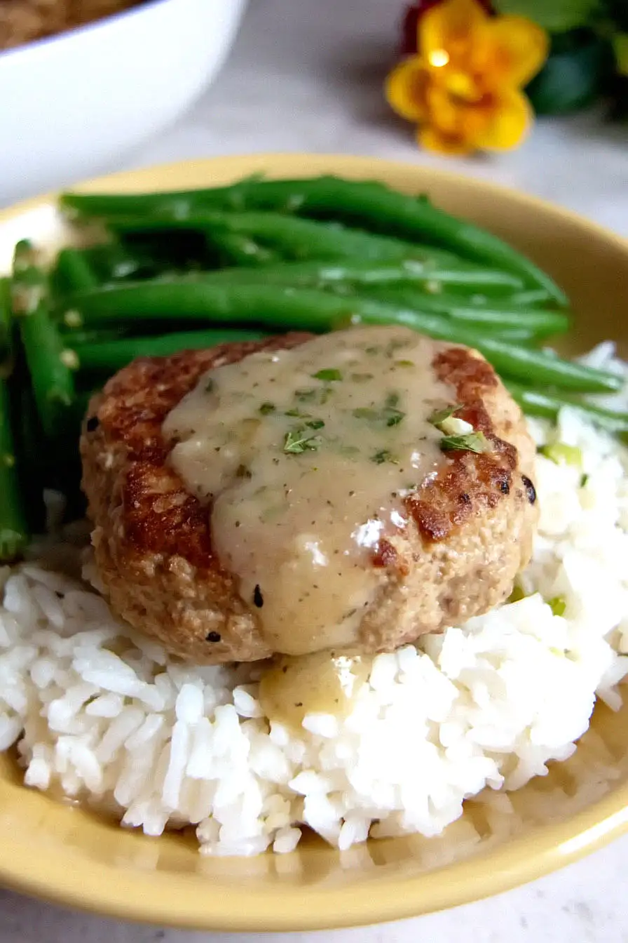 turkey burger with gravy