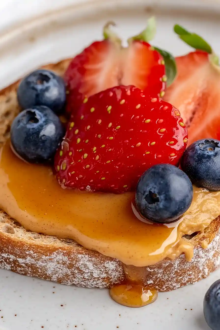 peanut butter and honey toast 