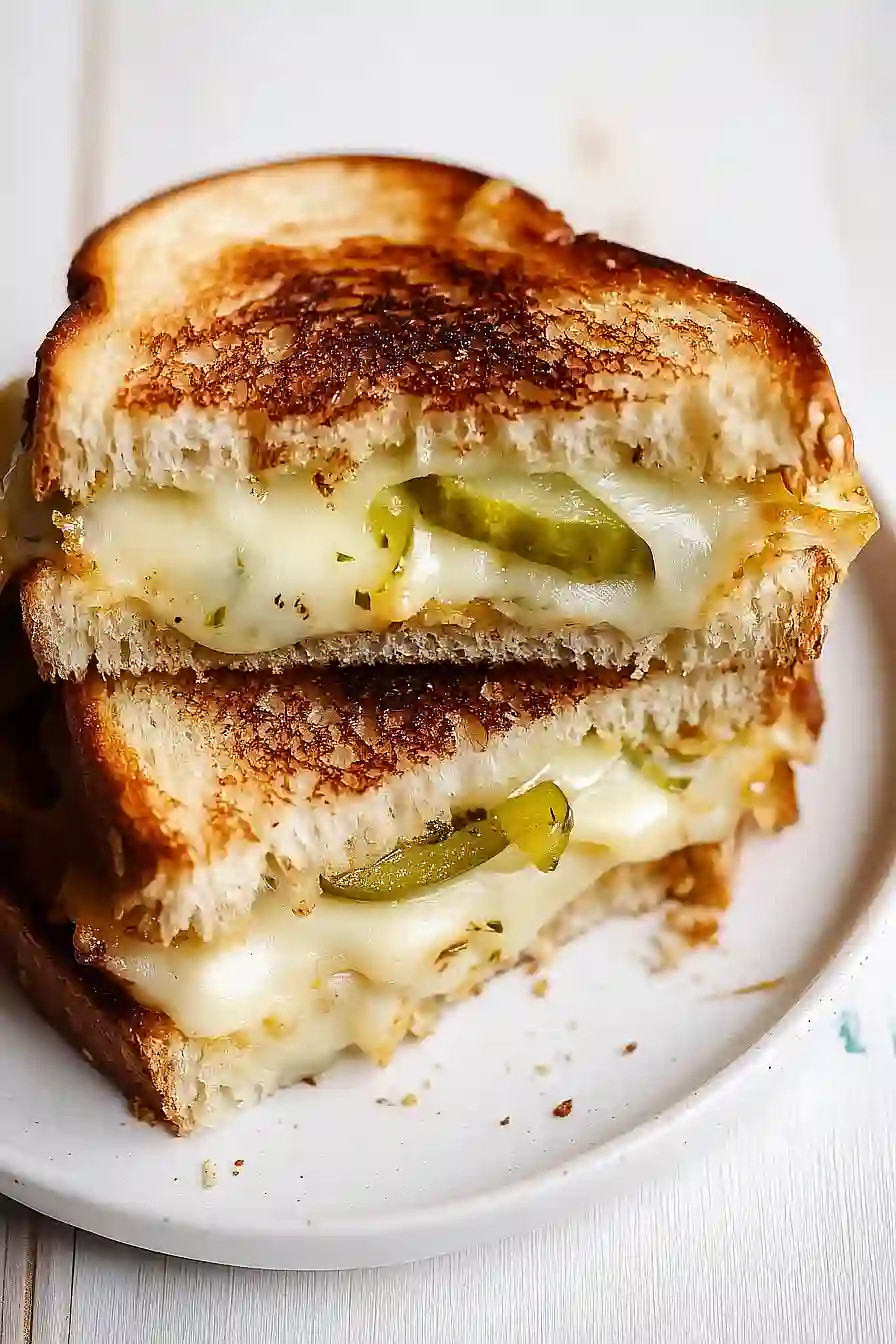dill pickle grilled cheese sandwich