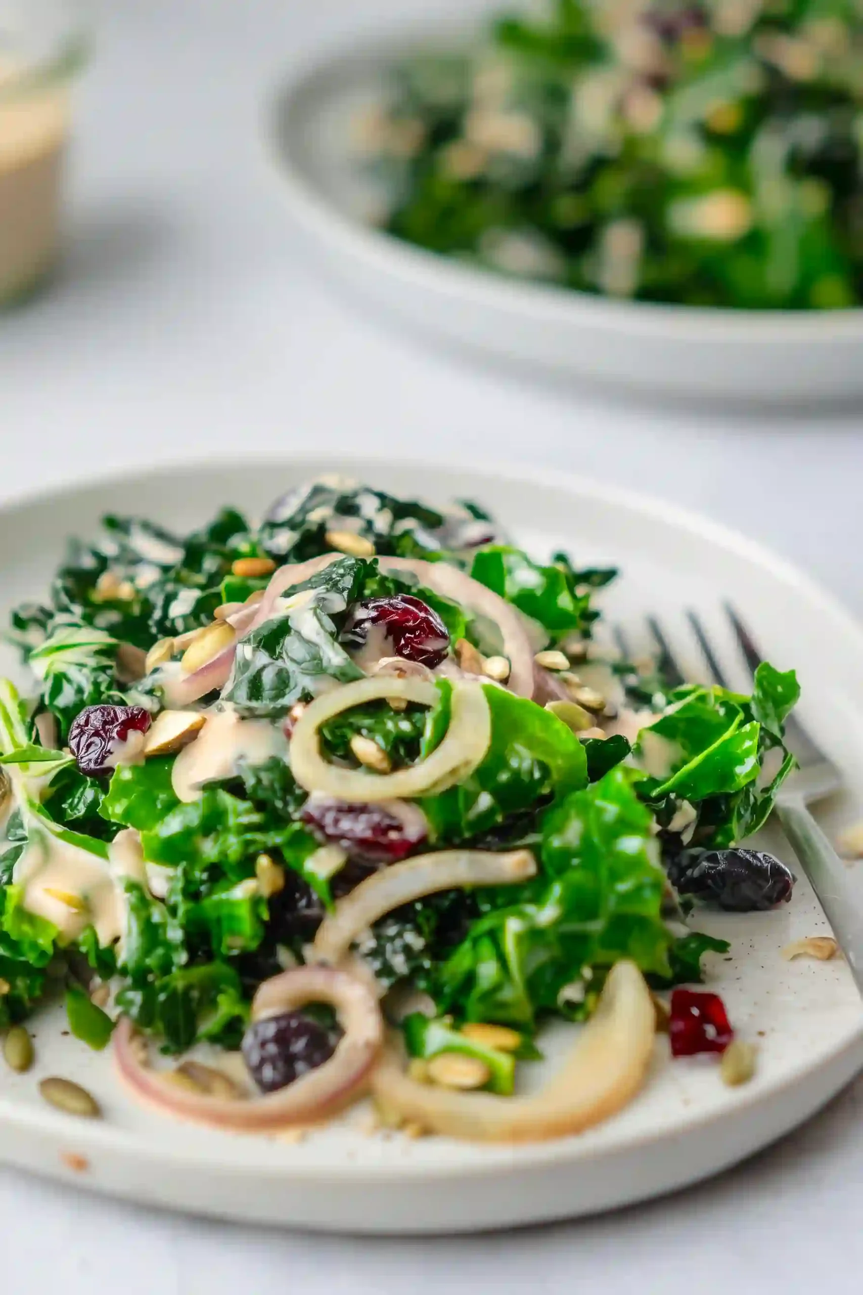 kale salad with tahini dressing