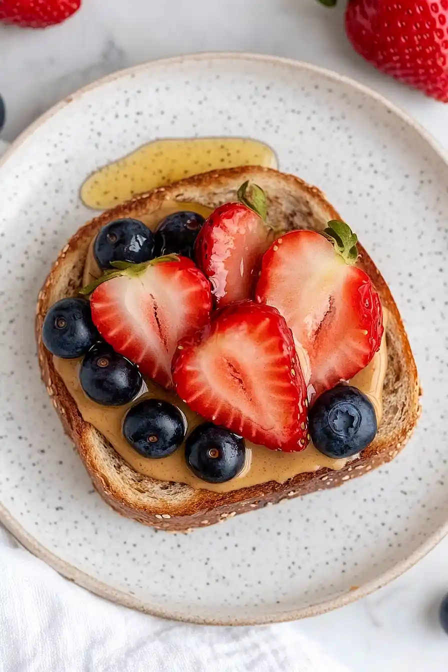 peanut butter and honey toast 