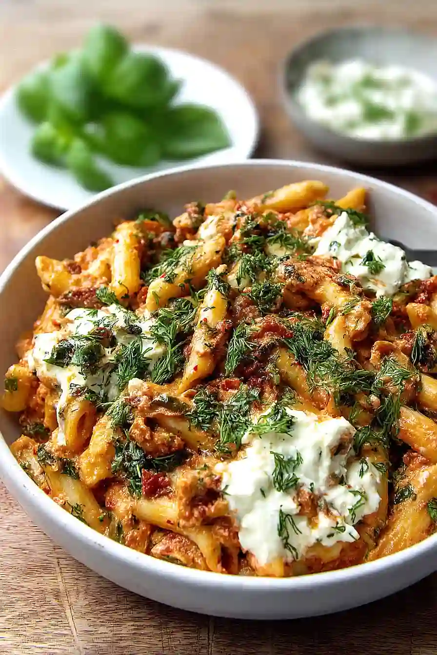 sun dried tomato ricotta pasta