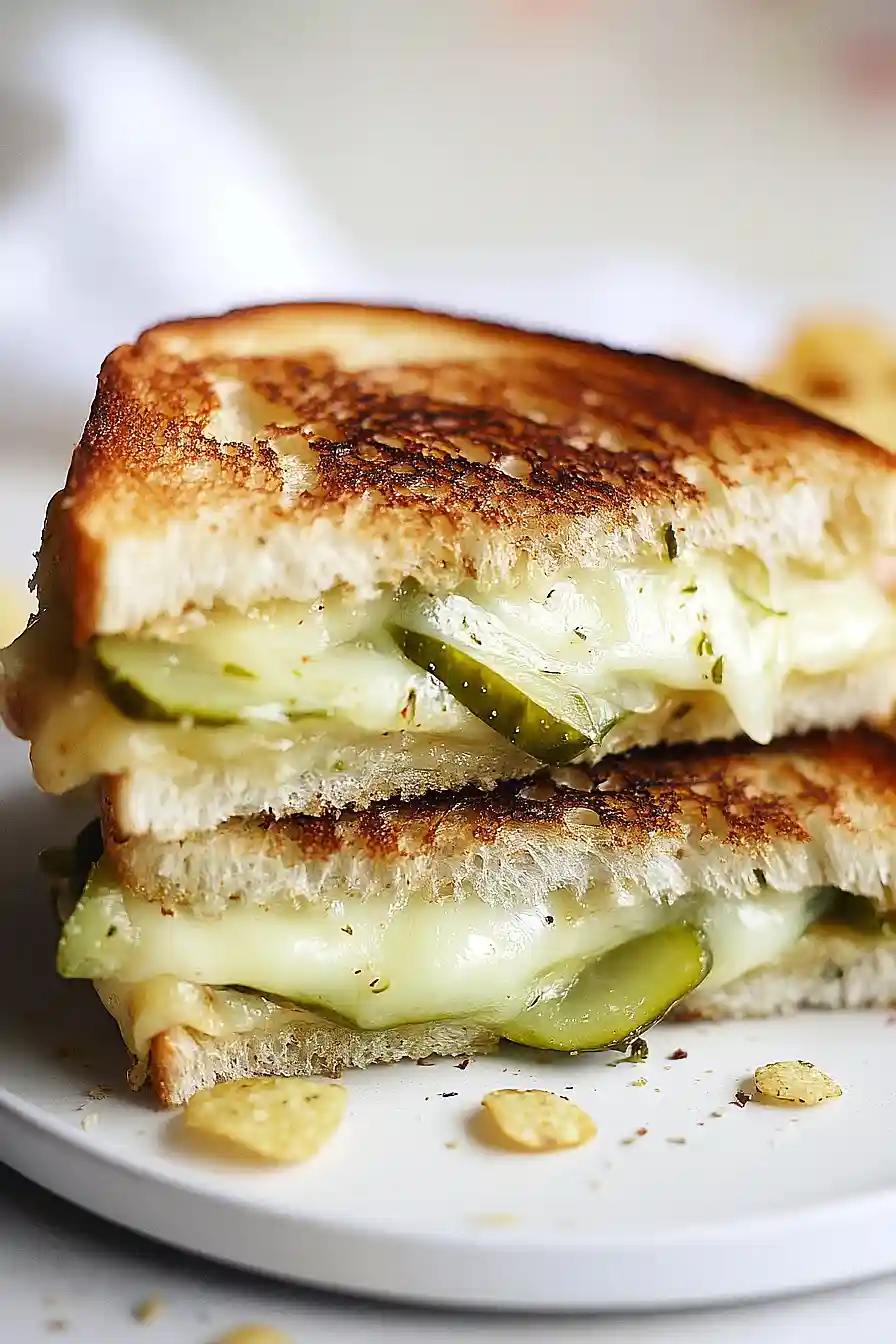 dill pickle grilled cheese sandwich