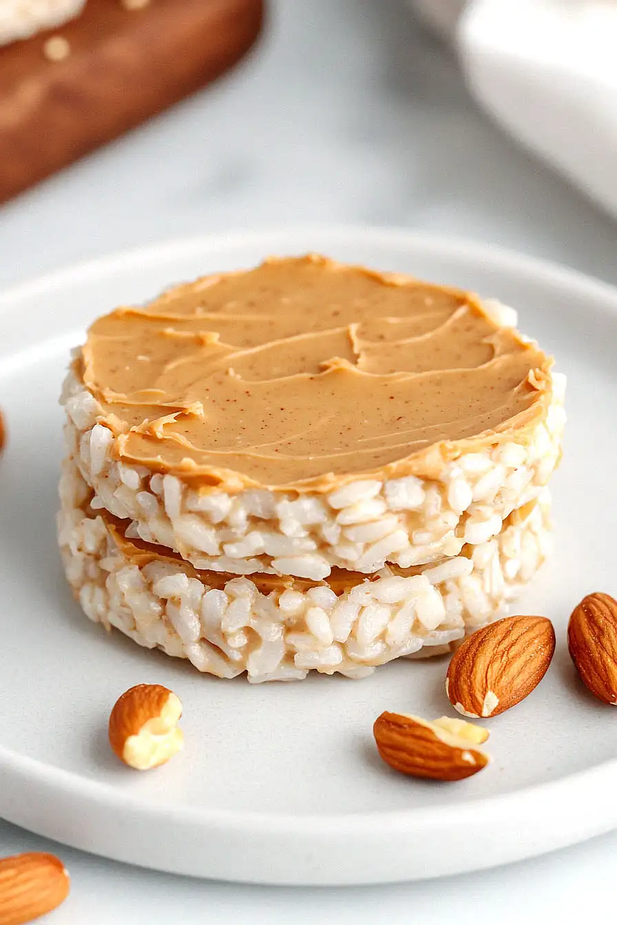 rice cakes with peanut butter