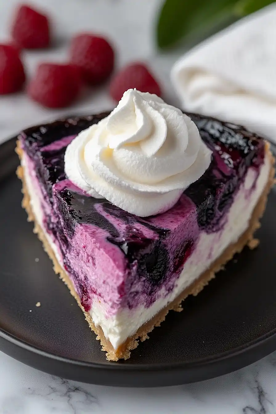 black raspberry cheesecake