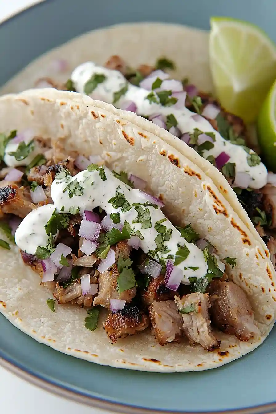 hatch chile pork tacos