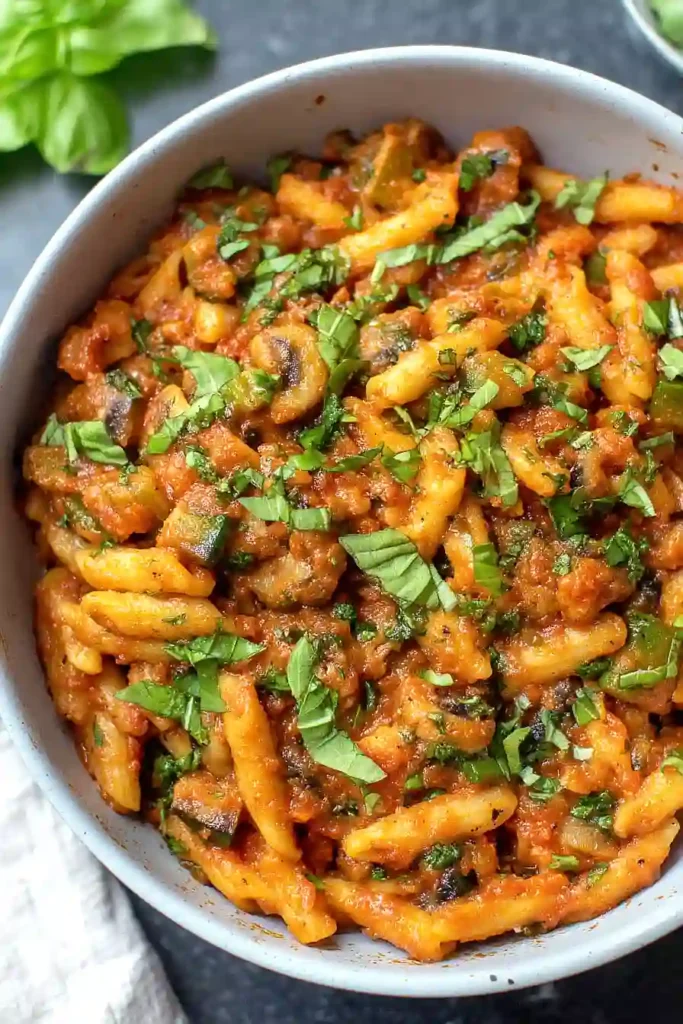 sun dried tomato veggie pasta
