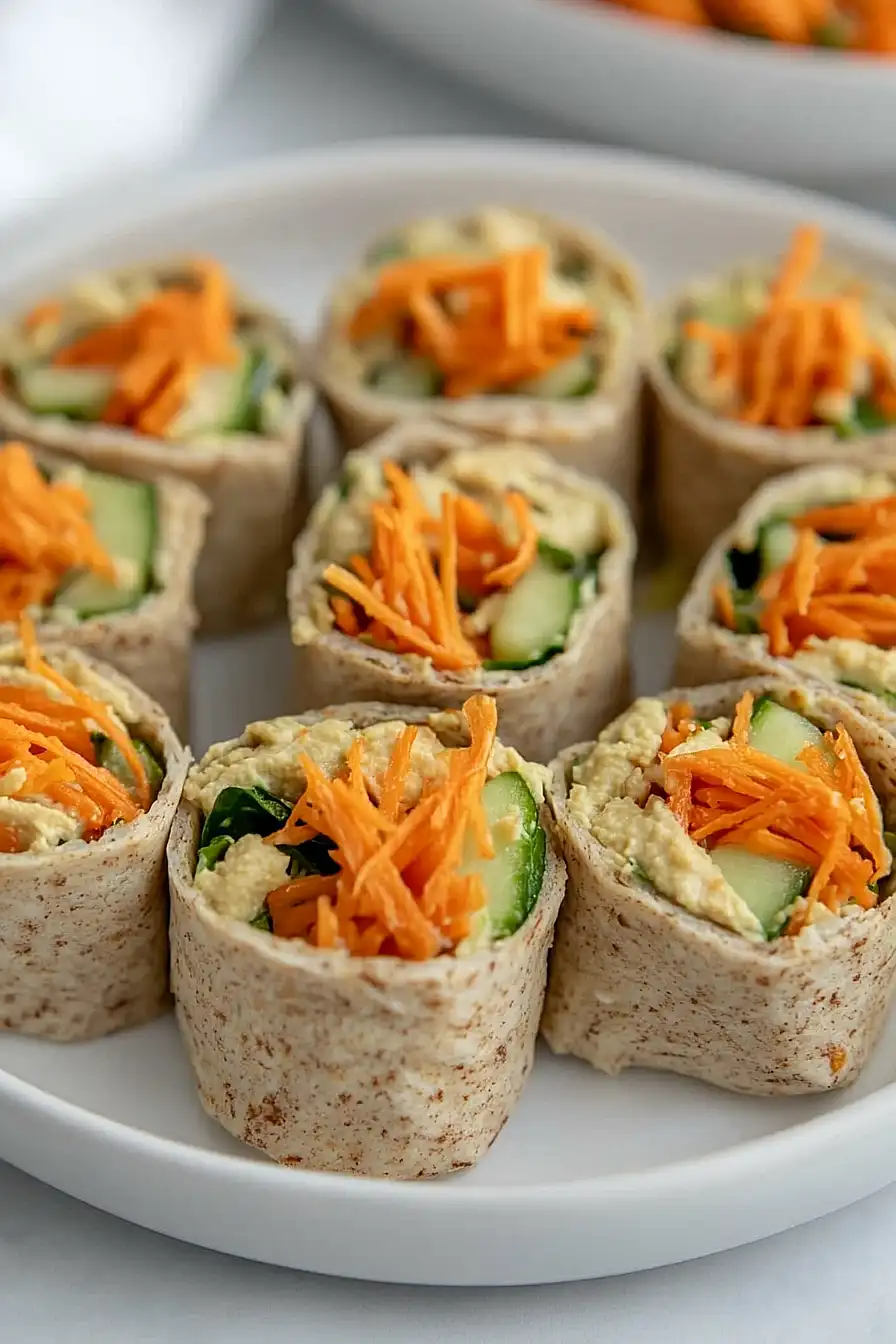 cucumber hummus sushi