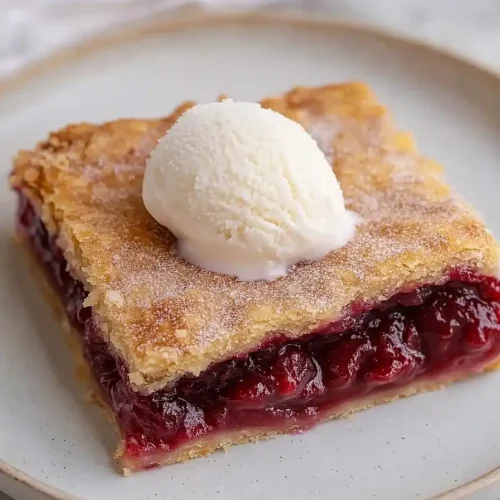 sour cherry slab pie