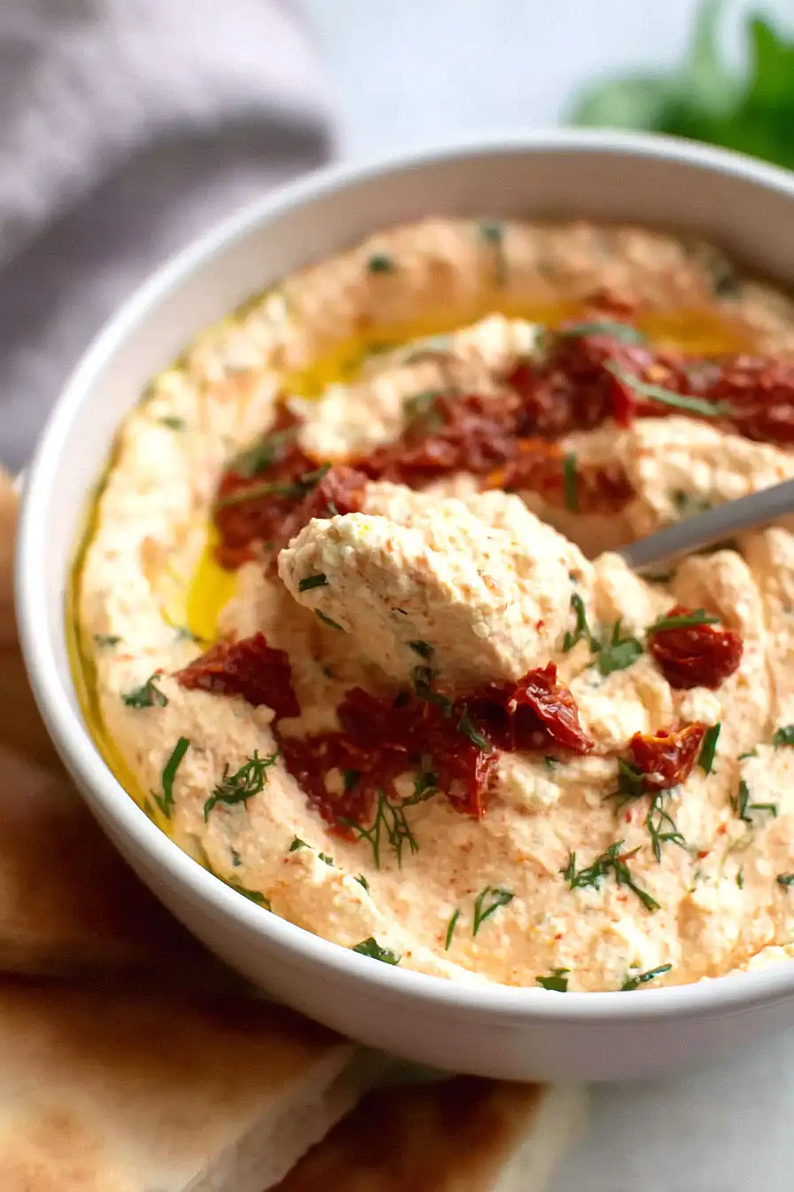sun dried tomato and feta dip